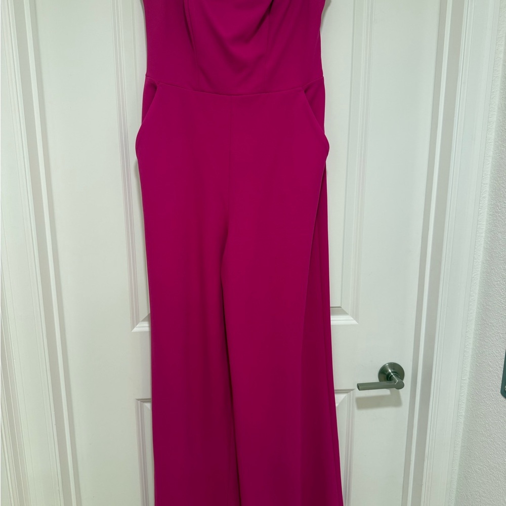 Express strapless magenta Jumpsuit